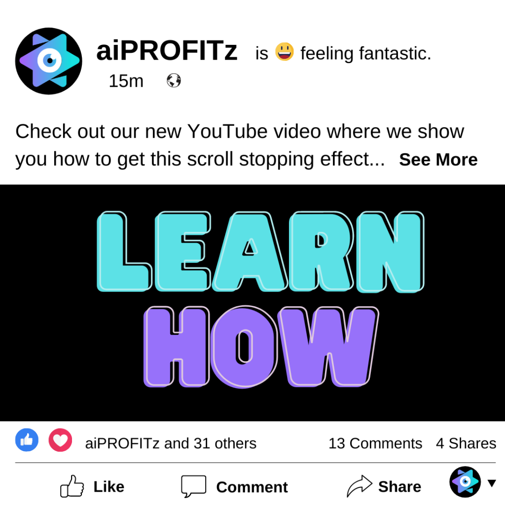 Facebook Social Media Template for aiPROFITz